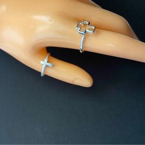 Doble Cross Ring 925 Sterling Silver / Anillo Plata 925 Mexicana